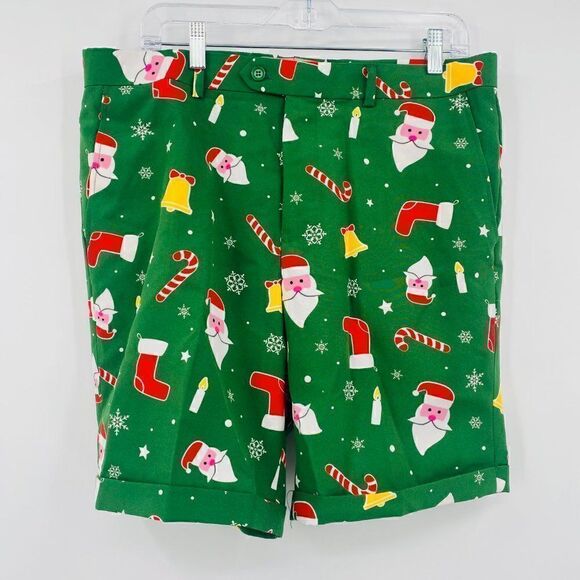 OppoSuits Size 44 Green Santa Boss Summer Suit Festive Holiday 3-Piece Outfit - Picture 13 of 16